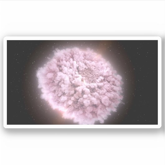 2つの中性子星から集まった破片の雲 シール (正面)