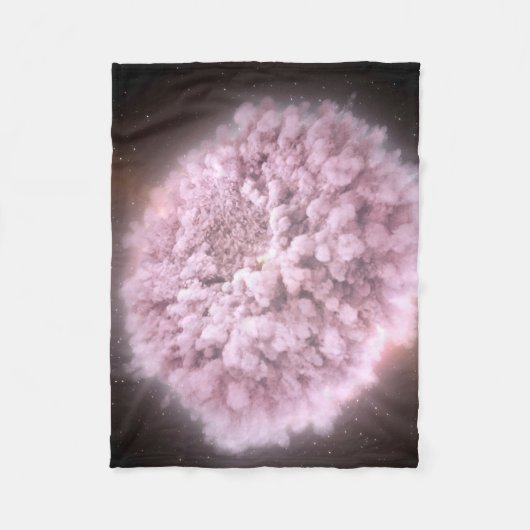 2つの中性子星から集まった破片の雲 フリースブランケット (正面)