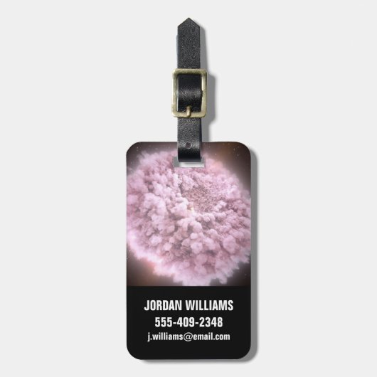 2つの中性子星から集まった破片の雲 ラゲッジタグ (正面縦)