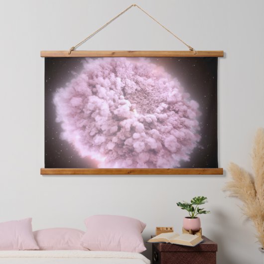 2つの中性子星から集まった破片の雲 吊り下げ型タペストリー (寝室)