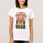 2つの伝統One wish Hanukkahグラフィック Tシャツ (正面)