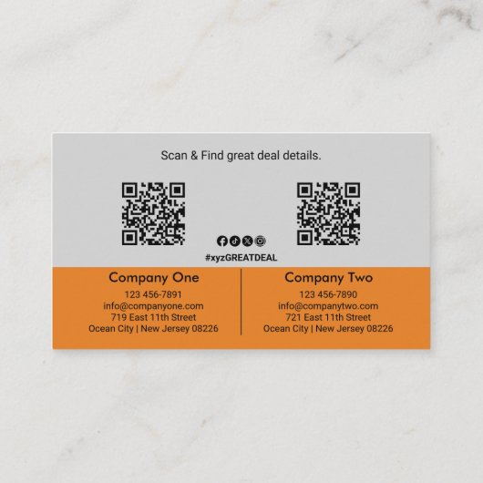 2つの優れた企業が一つになって、素晴らしい共同ブランドが生まれる 紹介カード (裏面)