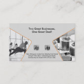 2つの優れた企業が一つになって、素晴らしい共同ブランドが生まれる 紹介カード (正面)