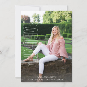 2つの写真おもしろい型の大学院の発表 招待状