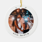 2つの写真すべての私はミニマリストのすべての愛 セラミックオーナメント (正面)