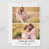 2つの写真のシンプルの保存日付カード セーブザデート (正面)