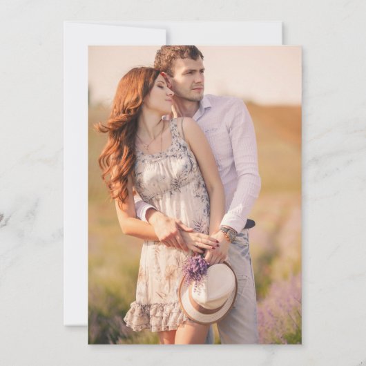 2つの写真のシンプルの保存日付カード セーブザデート (裏面)