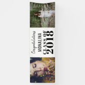 2つの写真の大学院のはっきりしたなお祝い 横断幕 (縦)