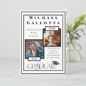 2つの写真の大学院の事実の発表を覚える 招待状 (スタンド正面)