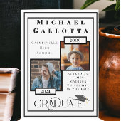 2つの写真の大学院の事実の発表を覚える 招待状