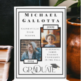 2つの写真の大学院の事実の発表を覚える 招待状