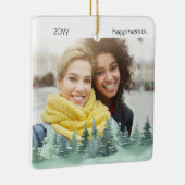 2つの写真の幸せは私の人生の松林の中にある セラミックオーナメント (右)