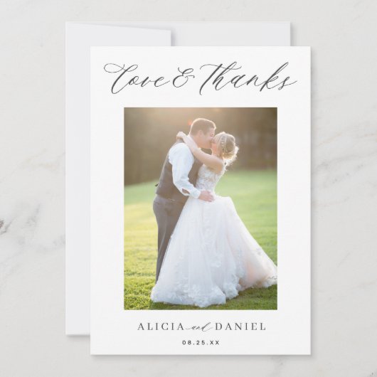 2つの写真の愛感謝していとスクリッ結婚トの感謝していユーザ カード (正面)