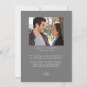 2つの写真の結婚式の日付を保存 セーブザデート (裏面)