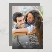 2つの写真の結婚式の日付を保存 セーブザデート (正面/裏面)