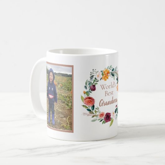 2つの写真を持つ世界の最も最高のな祖母 コーヒーマグカップ (正面左)