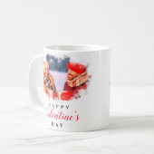 2つの写真エレガントカスタマイズ可能なバレンタインデーの贈り物 コーヒーマグカップ (正面左)