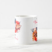 2つの写真エレガントカスタマイズ可能なバレンタインデーの贈り物 コーヒーマグカップ (中央)