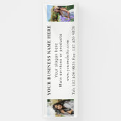 2つの写真ビジネス情連絡報の編集可能 横断幕 (縦)