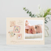 2つの写真マイファーストメリークリスマスベビー誕生 シーズンカード (スタンド正面)