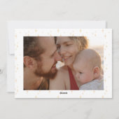 2つの写真マイファーストメリークリスマスベビー誕生 シーズンカード (裏面)