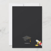 2つの写真卒業パーティー招待状 招待状 (裏面)