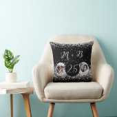 2つの写真 その当時と現在 結婚記念日 クッション (椅子)