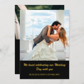 2つの写真-写真のサンキューカードを結婚している両側 サンキューカード (正面/裏面)