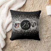 2つの写真 結婚記念日 当時と現在 クッション (ブランケット)