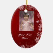 2つの写真/赤く及び青の側面のオーナメント セラミックオーナメント (正面)