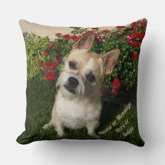 2つの写真、20x20パーソナライズな写真の文字は置きます クッション (正面)