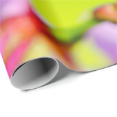 2つの勇敢な桜の花と背カラフル景 ラッピングペーパー (ロールコーナー)