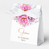 2つの動物園サファリ動物の子供の誕生日パーティー フェイバーボックス (正面サイド)