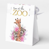 2つの動物園サファリ動物の子供の誕生日パーティー フェイバーボックス (裏面サイド)