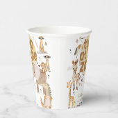 2つの動物園サファリ動物子供の誕生日 紙コップ (右)