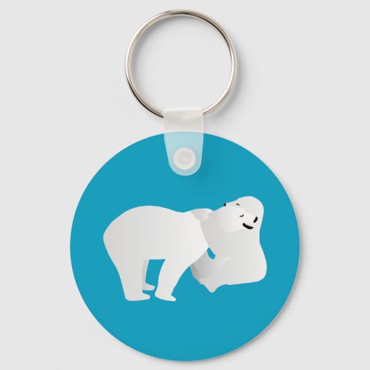 2つの北極熊 キーホルダー (正面)