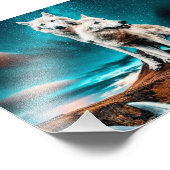 2つの北極狼 フォトプリント (角)