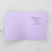 2つの十字との紫色の双生児の洗礼カード カード (内部)