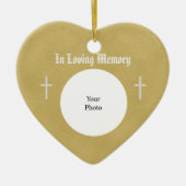 2つの十字型の記念クリスマスオーナメント セラミックオーナメント (正面)