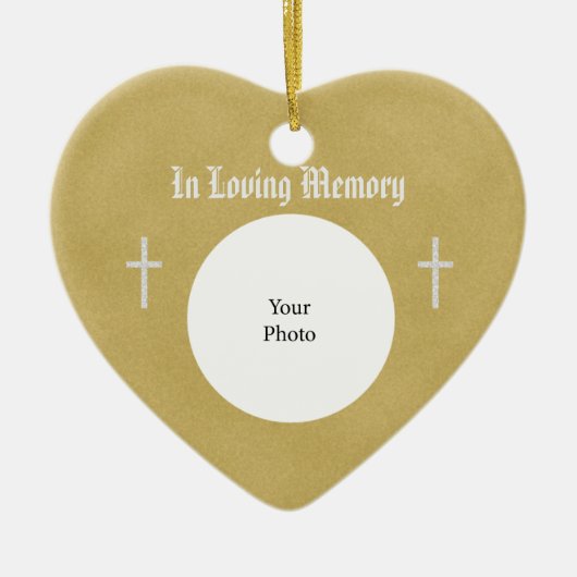 2つの十字型の記念クリスマスオーナメント セラミックオーナメント (正面)