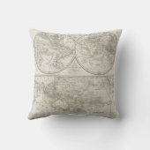 2つの半球の世界地図 クッション (裏面)