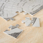 2つの半球の世界地図 ジグソーパズル (側面)