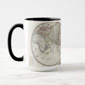 2つの半球の世界地図 マグカップ (左)