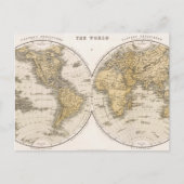 2つの半球の世界 ポストカード (正面)