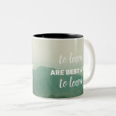 2つの単語1つの中指おもしろい皮肉引用文 ツートーンマグカップ (正面右)