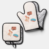 2つの口 鍋つかみ&鍋敷きセット (正面/裏面)