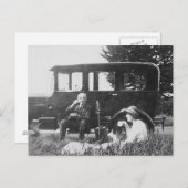 2つの古い白黒イメージ用の紅茶 – はがき (正面/裏面)