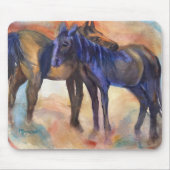 2つの古いpals馬コンピュータマウスパッドオリジナルアート マウスパッド (正面)