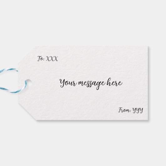 2つの可愛いウサギと桜ギフトラベル ギフトタグ (裏面横)