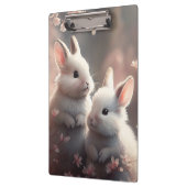 2つの可愛いウサギと桜クリップボード クリップボード (左)